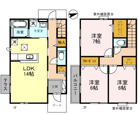 ローズヴィラA棟１の間取り