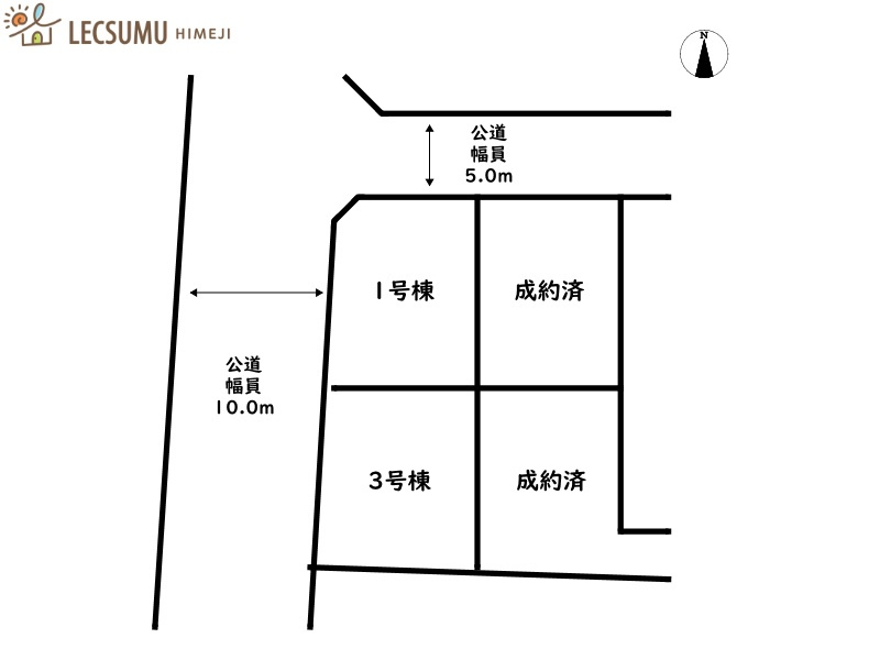 姫路市広畑区蒲田２期／全４棟の区画図