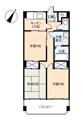 S0472R　コーポイプサ2の間取り
