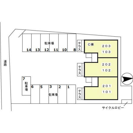 メゾン・クレールCの区画図