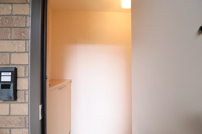 熊本市南区元三町２丁目のアパートの玄関