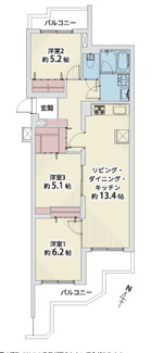 【間取り】 | 【グランドメゾン南明】✨️仲介手数料無料✨️田代小学校・城山中学校