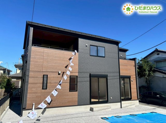 深谷市東方　新築一戸建て　ブルーミングガーデン　01の外観|デザイナーズのようなお洒落な外観です♪					
