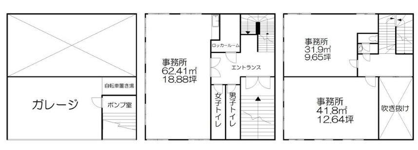 交野市天野が原町1丁目　貸店舗事務所の間取り