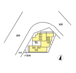 川崎市多摩区東生田１丁目のアパートの区画図