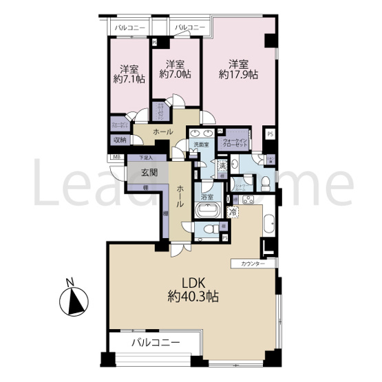 【間取り】 | 麻布霞町パーク・マンション