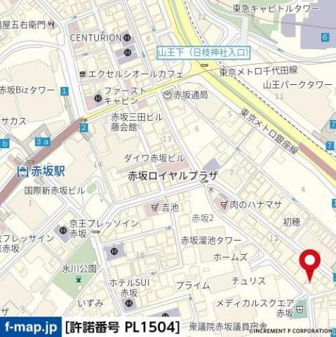 ディアシティ赤坂東館の地図| 