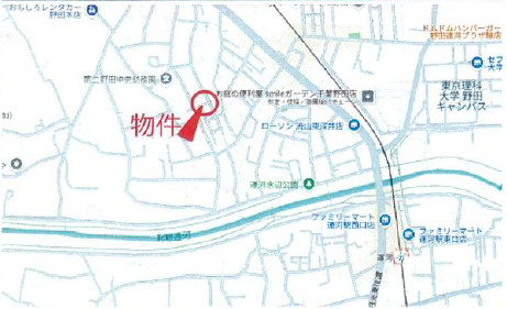 野田市山崎　売地　33坪の地図