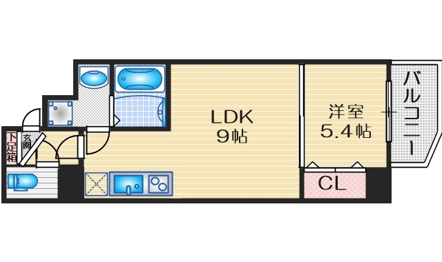SERENiTE江坂四番館の間取り