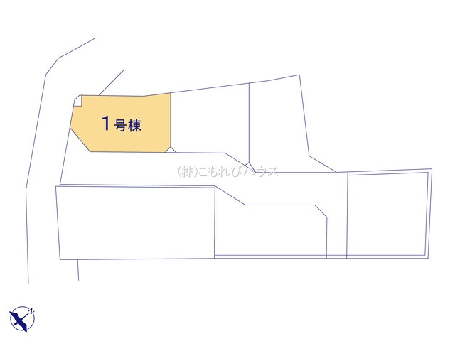 北本市二ツ家2丁目　3期　新築一戸建て　ブルーミングガーデン　01の区画図|1号棟