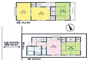 中古戸建　志木市上宗岡1丁目の間取り