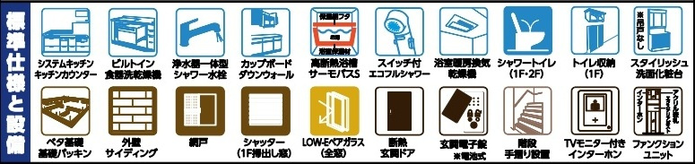 【仲介手数料無料】新築未入居戸建　熊谷市石原816-12（全2棟）の構造・工法・仕様