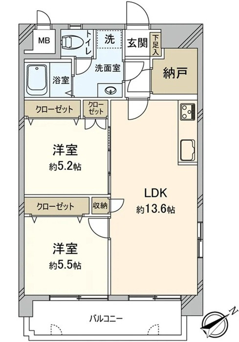 三滝コーポラスの間取り