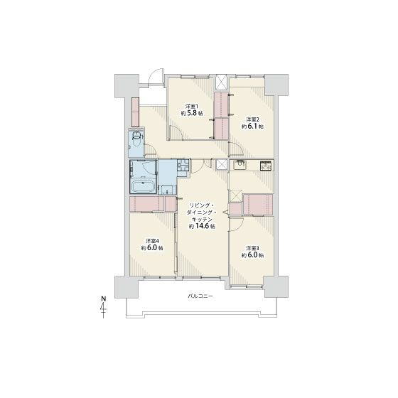 【間取り】 | 朝日プラザ筑紫野プティックス☆仲介手数料無料☆