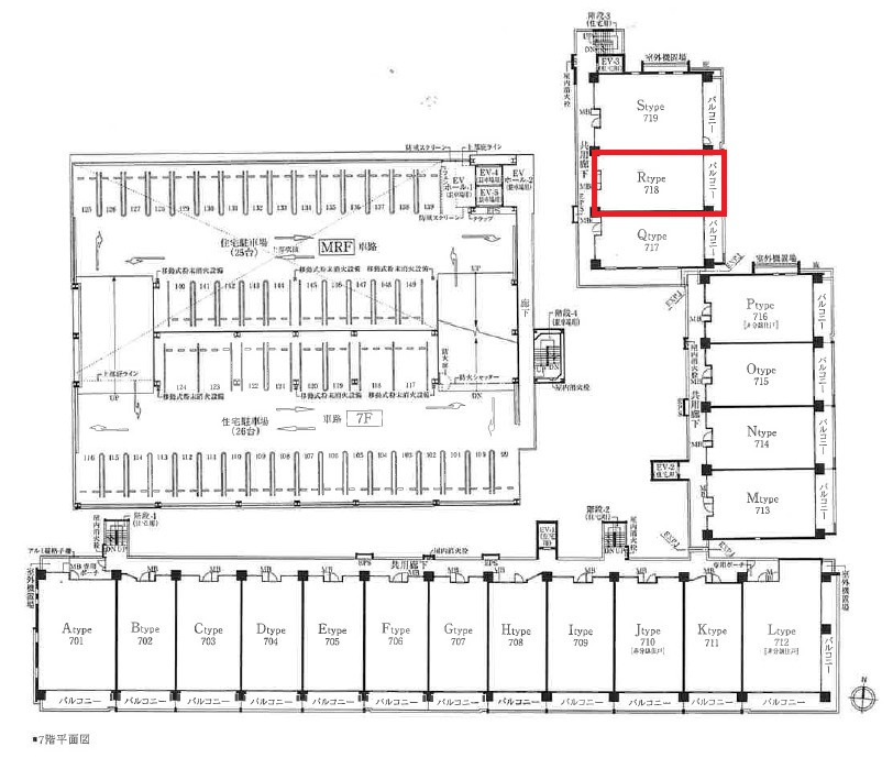アトラス倉敷ル・サンクの区画図