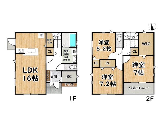 姫路市香寺町犬飼/中古戸建の間取り