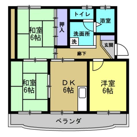 カーサエスペランサの間取り|反転間取りとなります