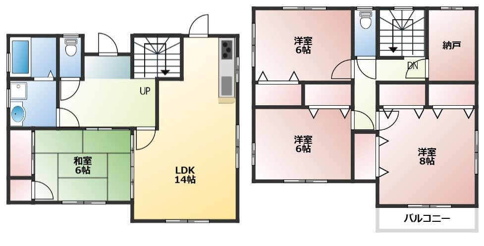 春日市紅葉ヶ丘西７丁目　戸建ての間取り