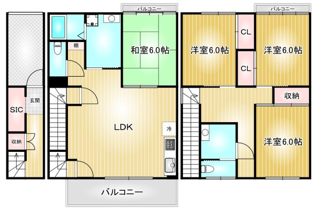 青木貸家｜名古屋市の賃貸ならMy賃貸の間取り|青木貸家