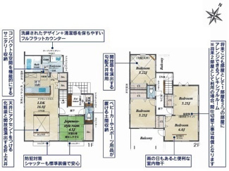 【間取り】 | 狭山市富士見2丁目　新築分譲　西武新宿線『狭山市駅』徒歩18分　【富士見小学区】