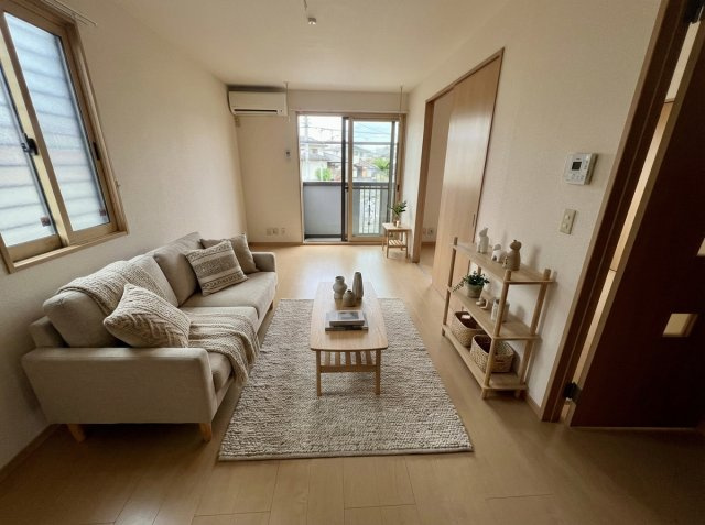 ブルーリーフ　Ａの居間・リビング|家具はCGのイメージ画像になります。※実際に家具は付いておりません。