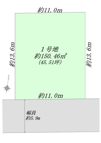 ヴィレッタの杜　毘沙門町Dの土地図