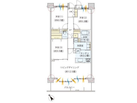 アンビシャス南柏の間取り