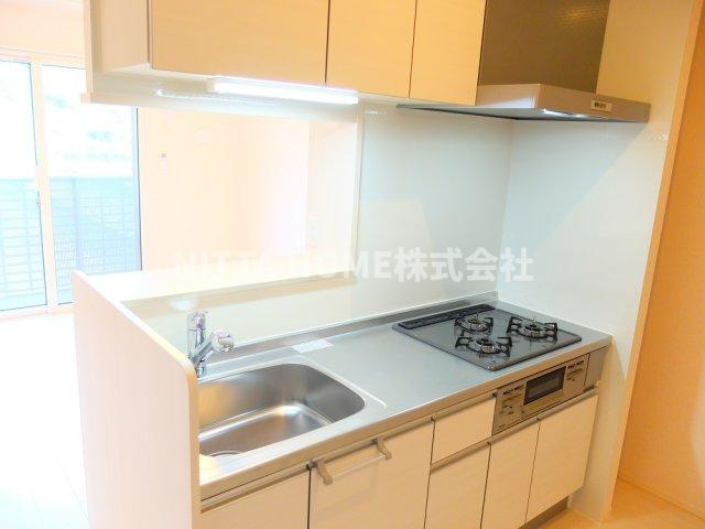 丹波市氷上町横田のアパートのキッチン|リビングを眺められるカウンターキッチン♪