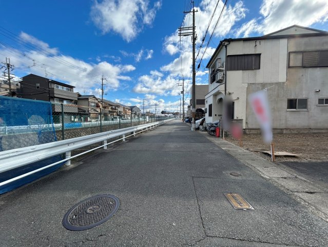 下津林中島町　建築条件無し土地の前面道路含む現地写真|【前道】