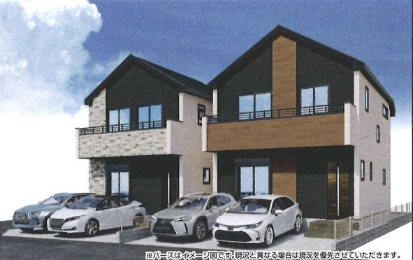 仲介手数料無料　FiT所沢市北所沢町1期・新築全2棟の外観パース