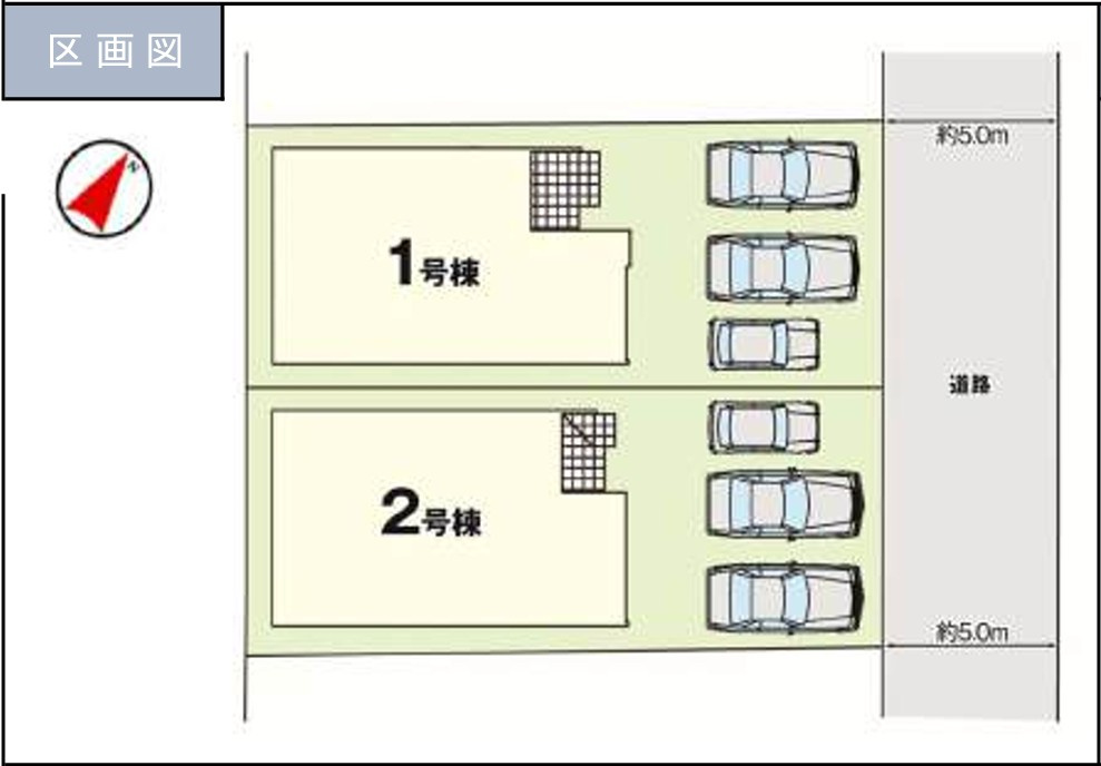 仲介手数料不要　KEIAIビルドLIGARE合志市幾久富2期【南ヶ丘小・合志中】の区画図