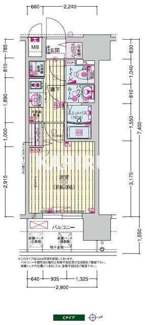 プレサンス深江橋ラヴィゲートの間取り
