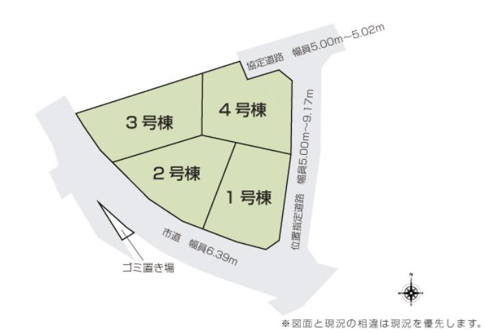 那珂市杉23-P2　4号棟　新築戸建の区画図