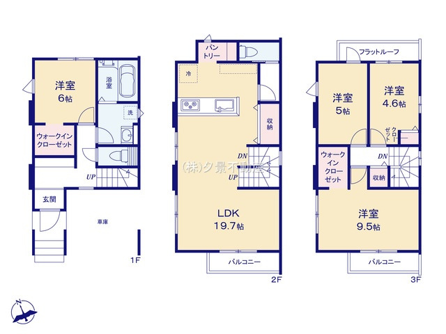 《仲介手数料無料》浦和区瀬ヶ崎５丁目36-3(全1戸)新築一戸建てリガーレの間取り