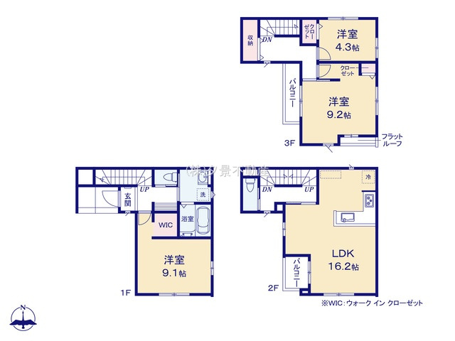 《仲介手数料無料》浦和区瀬ヶ崎４丁目32-37(全1戸)新築一戸建てリガーレの間取り