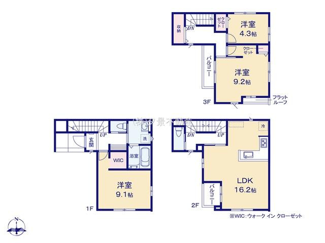 《仲介手数料無料》浦和区瀬ヶ崎４丁目32-37(全1戸)新築一戸建てリガーレの間取り