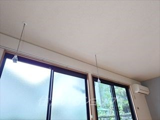 セジュールSの設備|エアコンと室内物干しあり