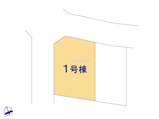 潮来市日の出5丁目第2期　新築戸建　1号棟の区画図
