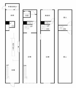 堺市堺区北瓦町1丁目　貸店舗の間取り