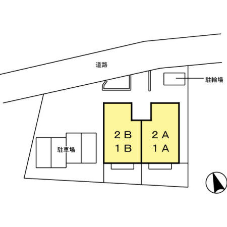 ウエストハウスの駐車場