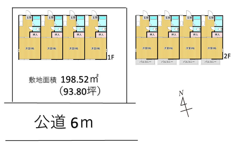 深谷市上柴町西2丁目 3600万 アパートの区画図