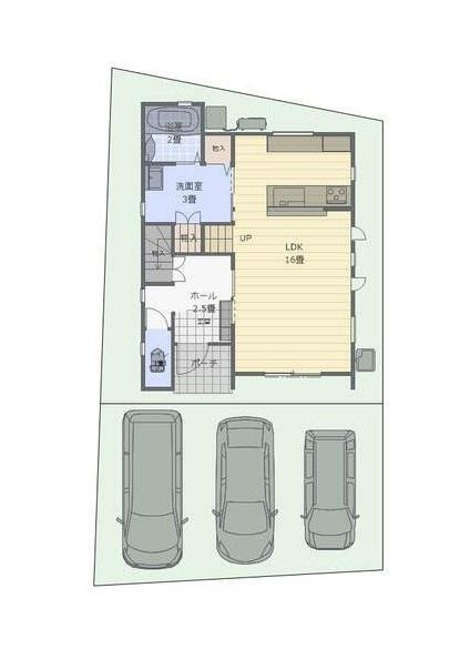 SR森1号新築建売住宅の区画図|※図面と現況が異なる場合は、現況を優先。