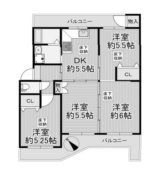 【間取り】 | 南円明寺ヶ丘団地1棟