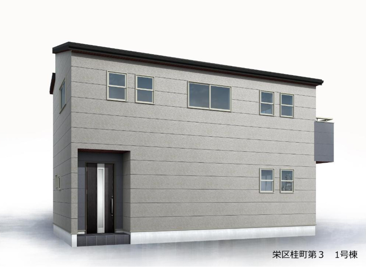 横浜市栄区桂町 新築戸建て【仲介手数料無料】の外観パース