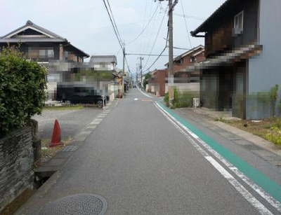 【前面道路含む現地写真】 | 生駒郡斑鳩町龍田2丁目【建築条件なし】【更地】
