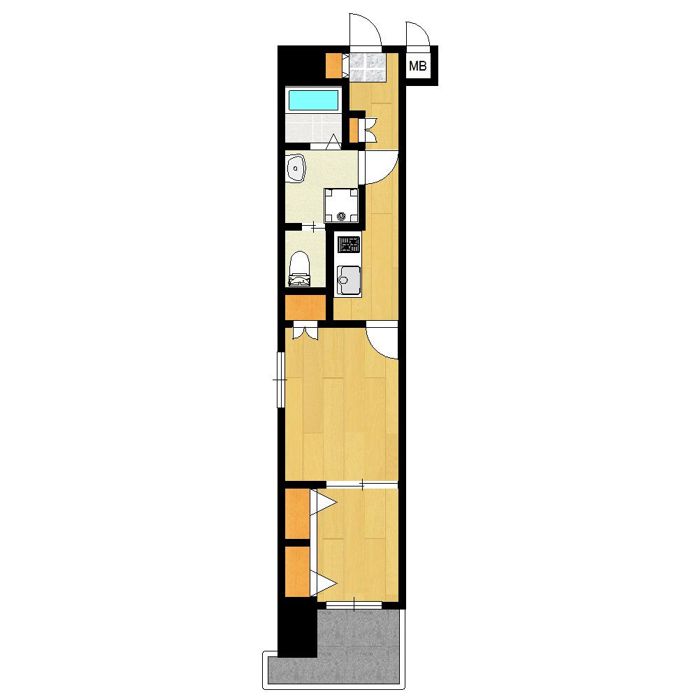 エンクレスト渡辺通Ⅱの間取り