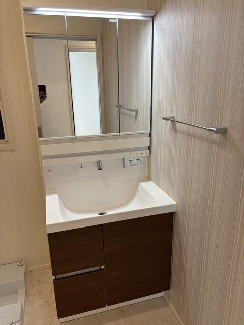 宇都宮市若松原3丁目　３ＬＤＫ　中古住宅の独立洗面台