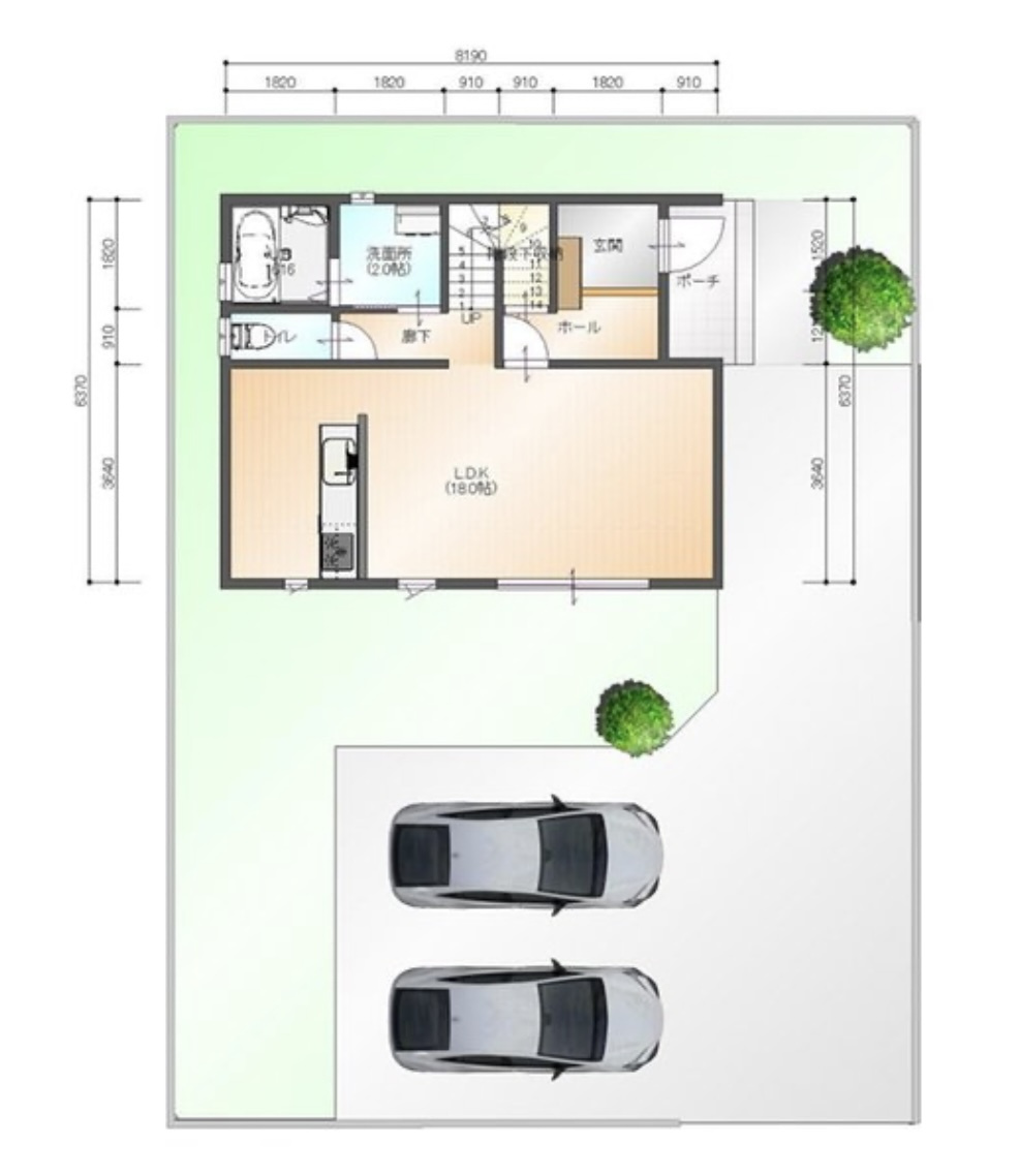 深谷市上野台　新築戸建　全2棟　の区画図