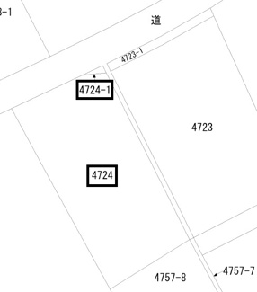【土地図】 | 防府市台道4724他（宅地205坪）
