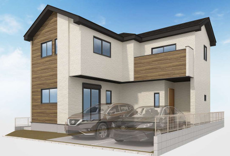 【外観パース】 | Erde熊本市北区清水新地1期　1号棟 | ☆外観パース☆